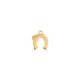 Pendentif fer à cheval strass mini trèfle 12mm