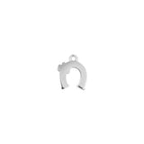 Pendentif fer à cheval strass mini trèfle 12mm
