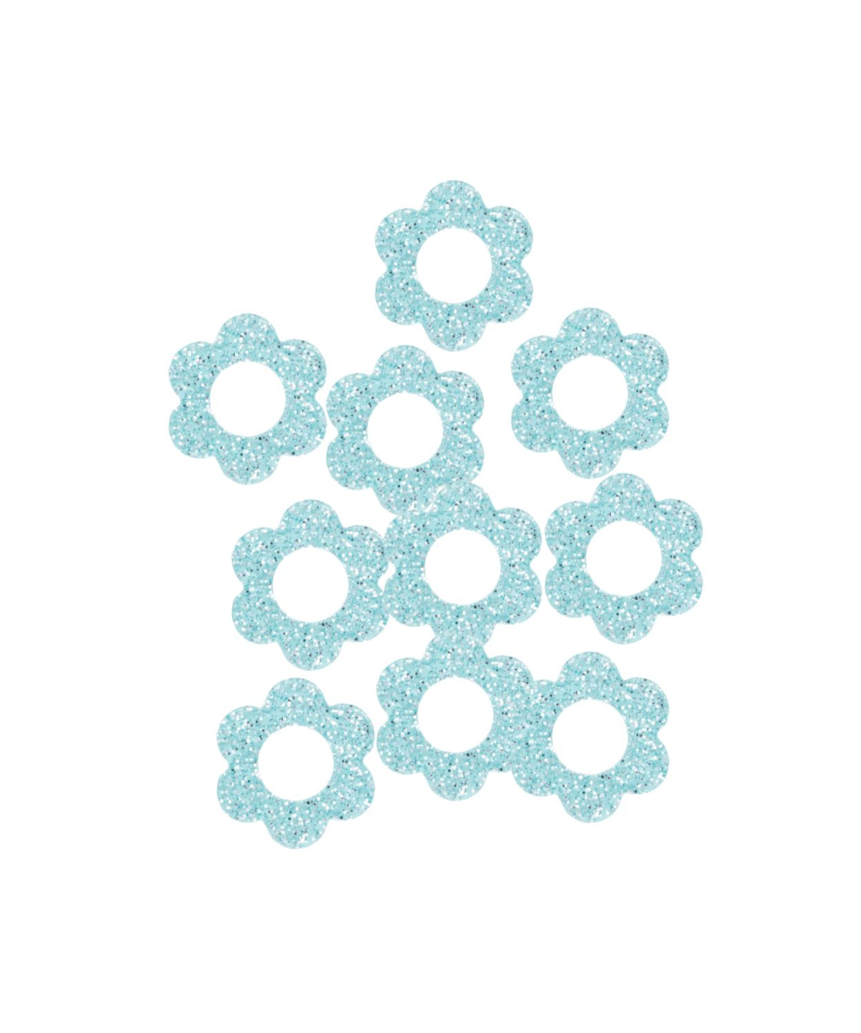 Pendentif fleur en acrylique pailleté 14mm