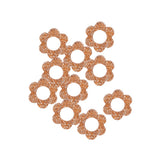 Pendentif fleur en acrylique pailleté 14mm