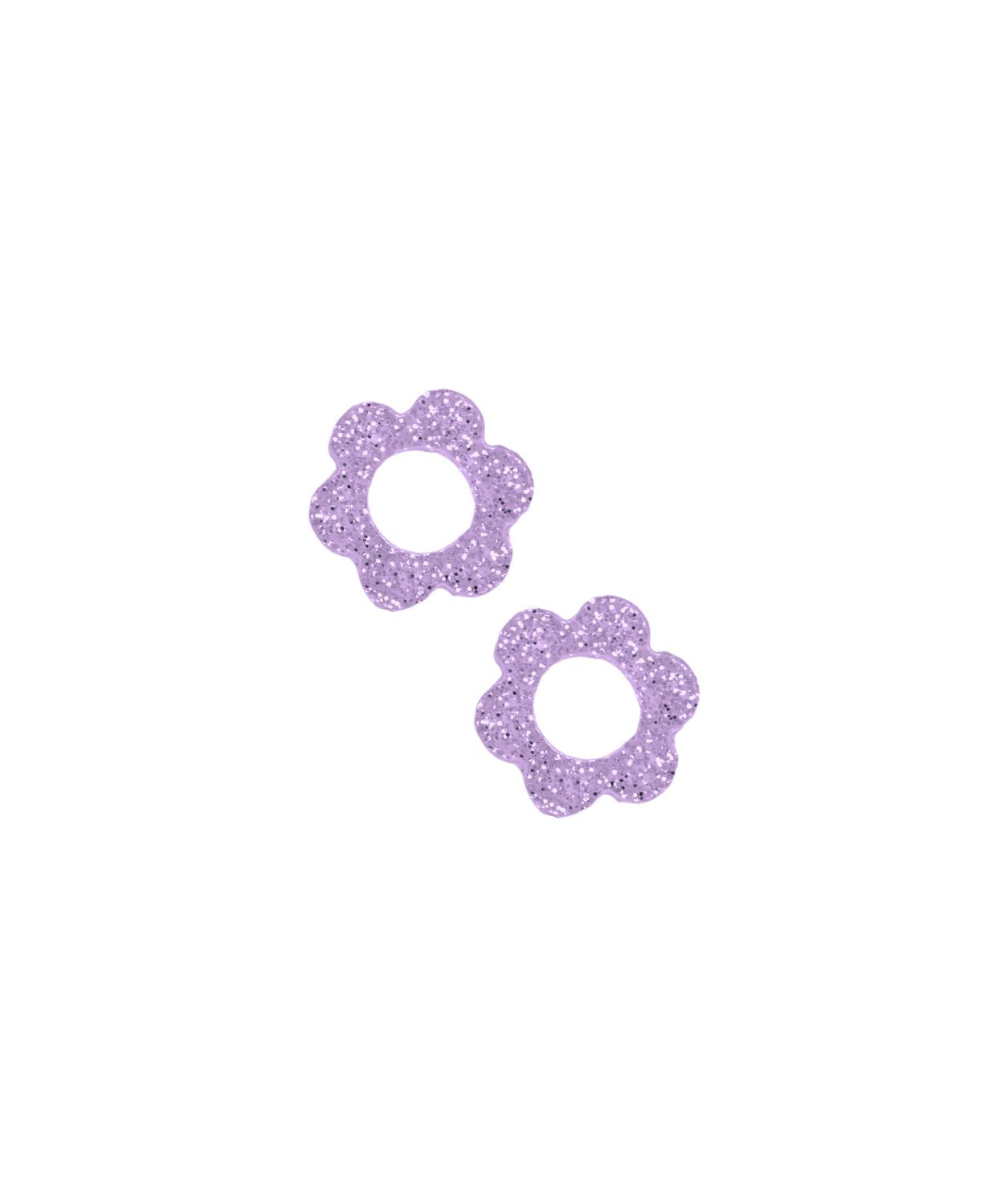 Pendentif fleur en acrylique pailleté 14mm
