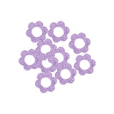 Pendentif fleur en acrylique pailleté 14mm