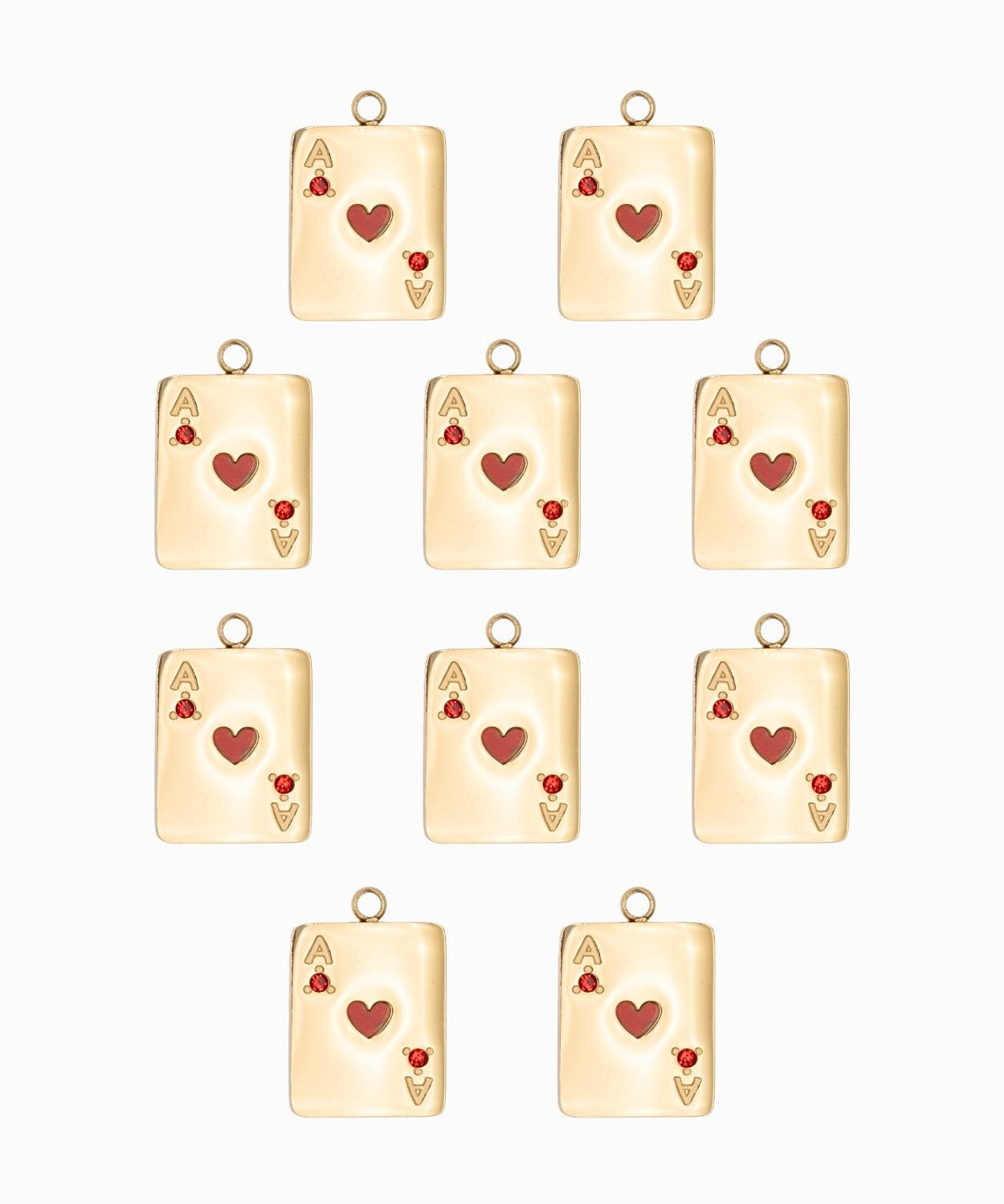 Pendentif jeu de carte coeur 16x13mm