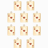 Pendentif jeu de carte coeur 16x13mm