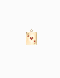 Pendentif jeu de carte coeur 16x13mm