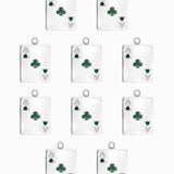 Pendentif jeu de carte trèfle 16x13mm