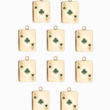 Pendentif jeu de carte trèfle 16x13mm