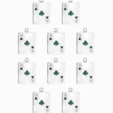 Pendentif jeu de carte trèfle 16x13mm
