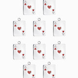 Pendentif jeu de carte coeur 16x13mm