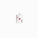 Pendentif jeu de carte coeur 16x13mm