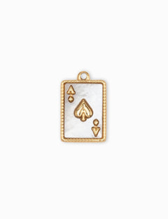 Pendentif jeu de carte pique 20x13mm