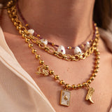Collier billes 6mm - Longueur 48cm