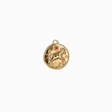 Pendentif médaille signe astro 17mm - Doré