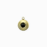 Pendentif médaille Onyx noir 8mm