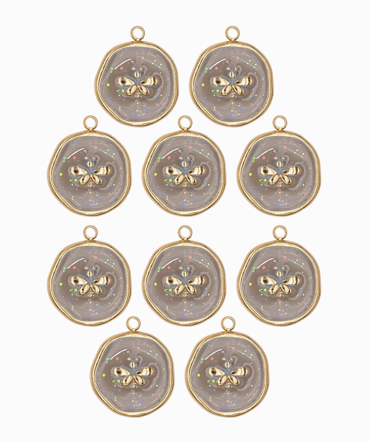 Pendentif médaille Papillon 14mm