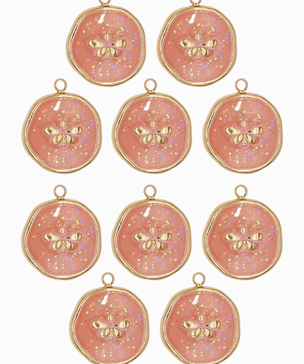 Pendentif médaille Papillon 14mm