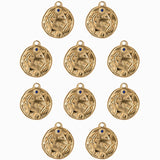 Pendentif médaille signe astro 17mm - Doré