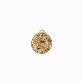 Pendentif médaille signe astro 17mm - Doré