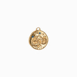 Pendentif médaille signe astro 17mm - Doré