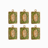 Pendentif médaille Vierge Stardust 16x12mm