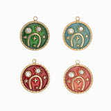 Pendentif médaille astronomie strass 16.50mm - Lot mélangé