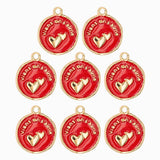 Pendentif médaille "Viens on s'aime" 16mm