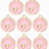 Pendentif médaille double coeur 16mm
