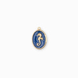 Pendentif médaille dragon de mer 18x14mm