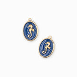 Pendentif médaille dragon de mer 18x14mm