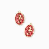 Pendentif médaille dragon de mer 18x14mm