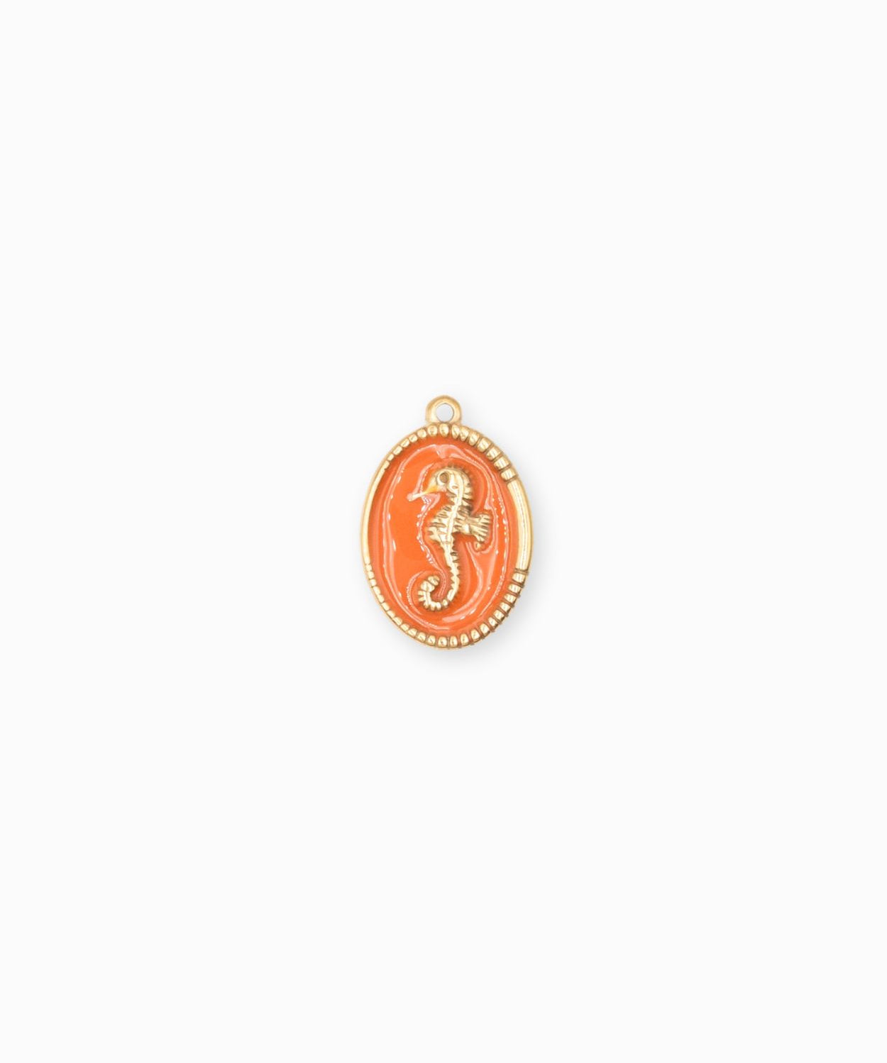 Pendentif médaille dragon de mer 18x14mm