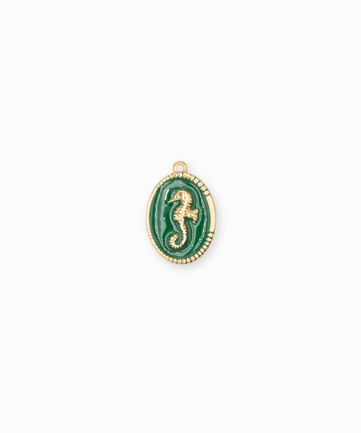 Pendentif médaille dragon de mer 18x14mm