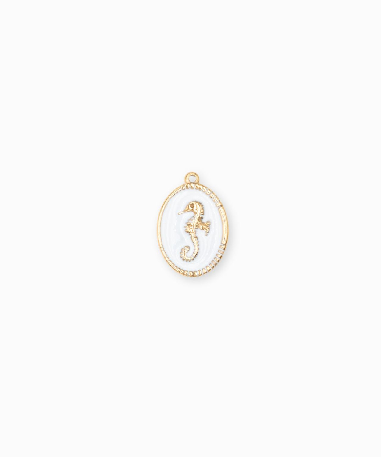 Pendentif médaille dragon de mer 18x14mm