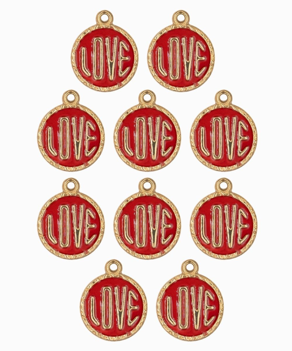 Pendentif médaille love 13mm