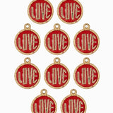 Pendentif médaille love 13mm