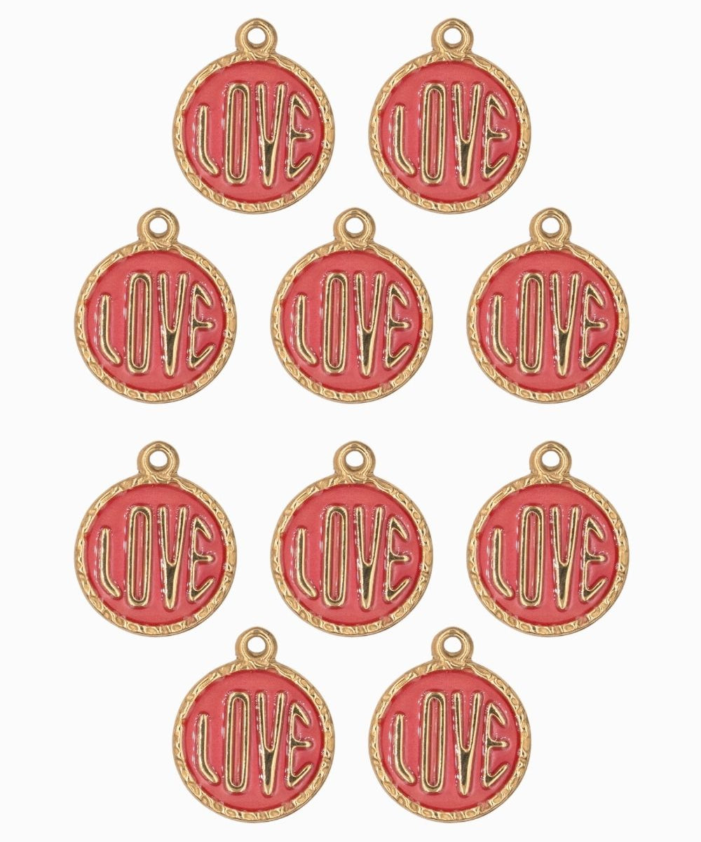 Pendentif médaille love 13mm