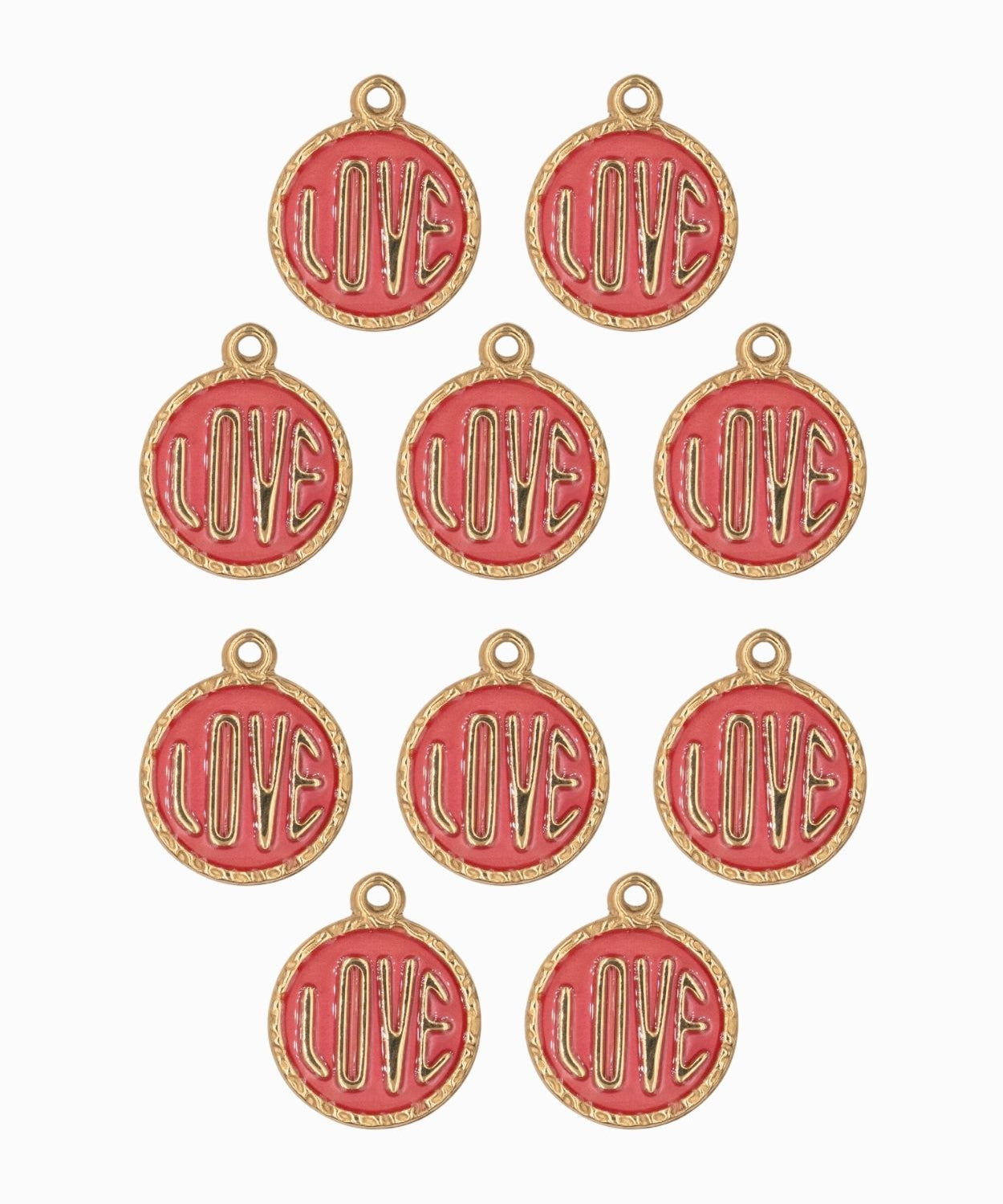 Pendentif médaille love 13mm