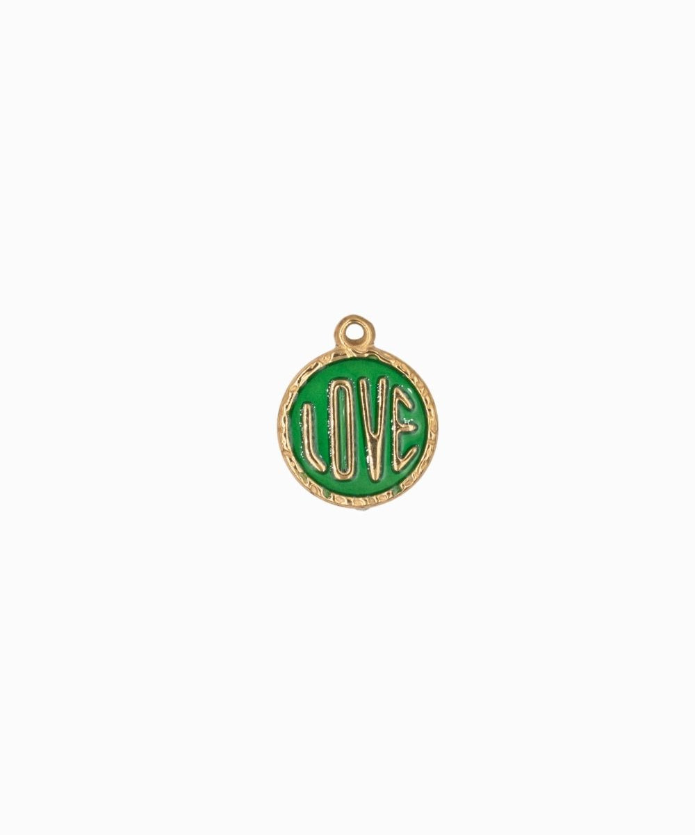 Pendentif médaille love 13mm