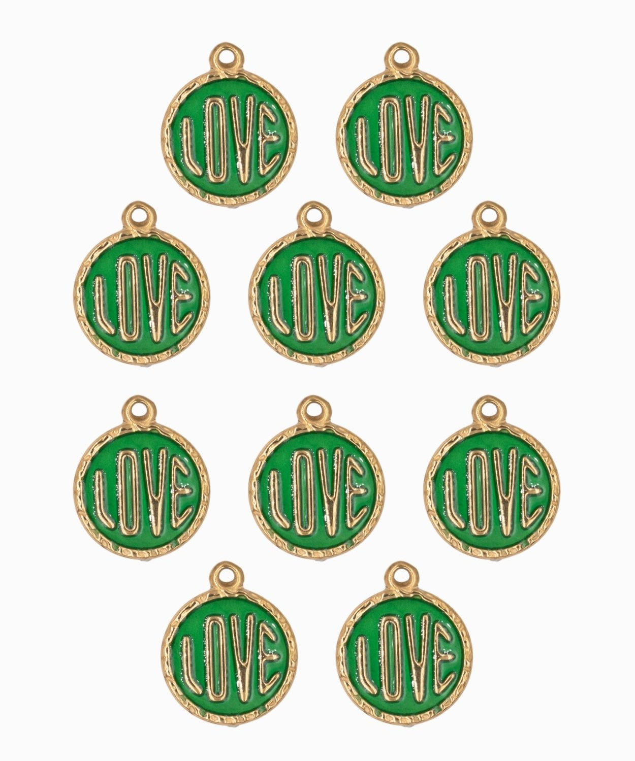 Pendentif médaille love 13mm