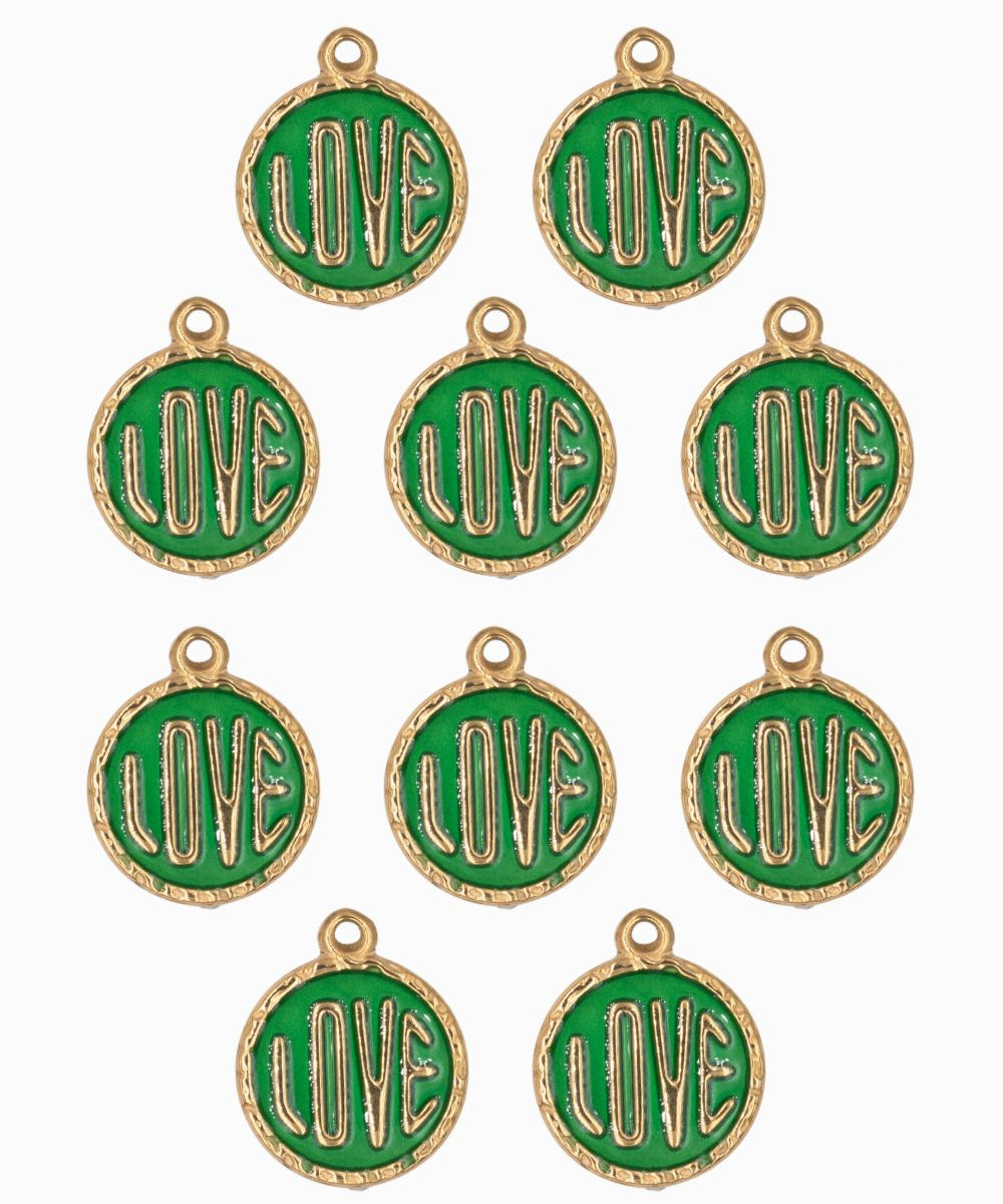 Pendentif médaille love 13mm