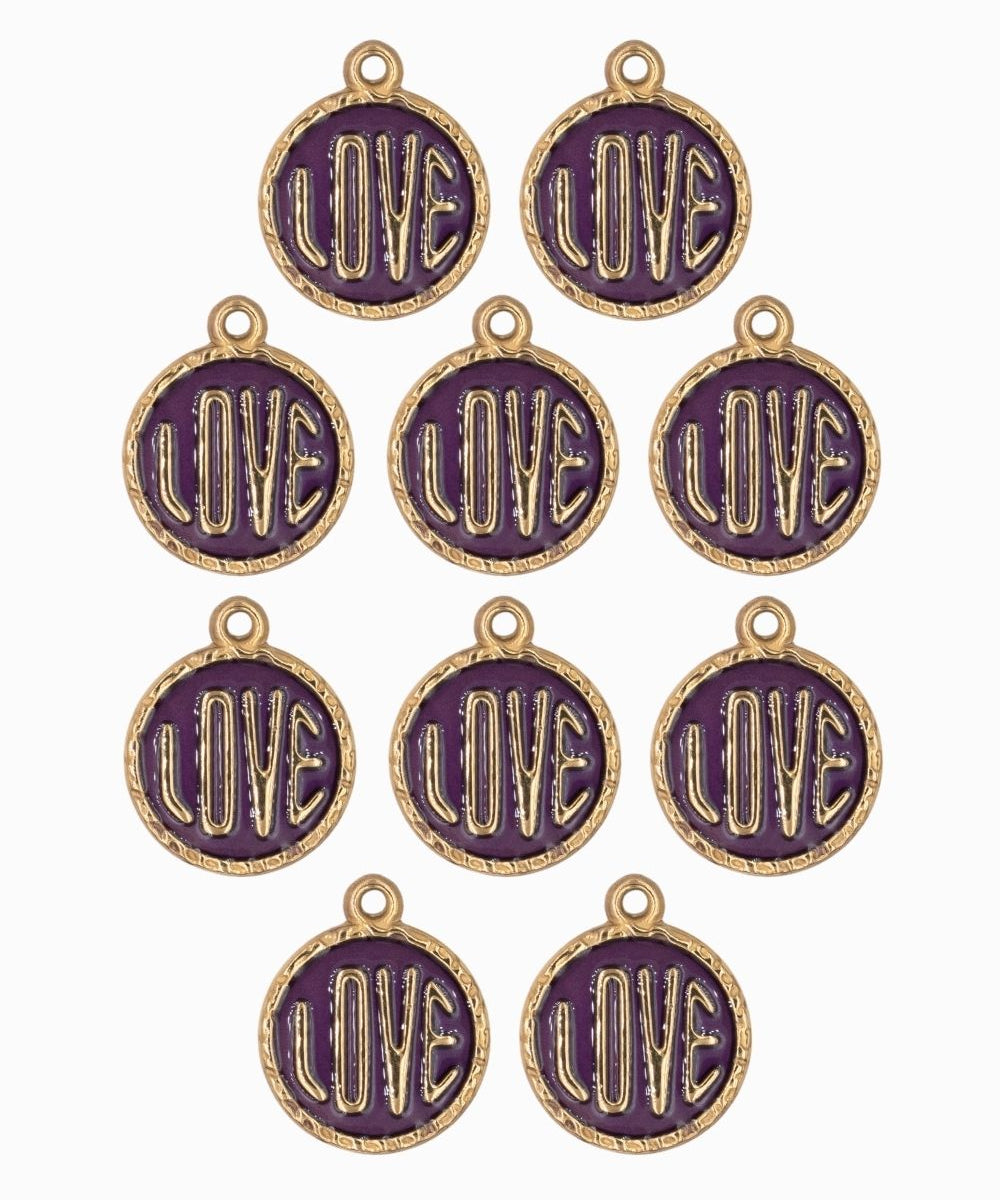 Pendentif médaille love 13mm