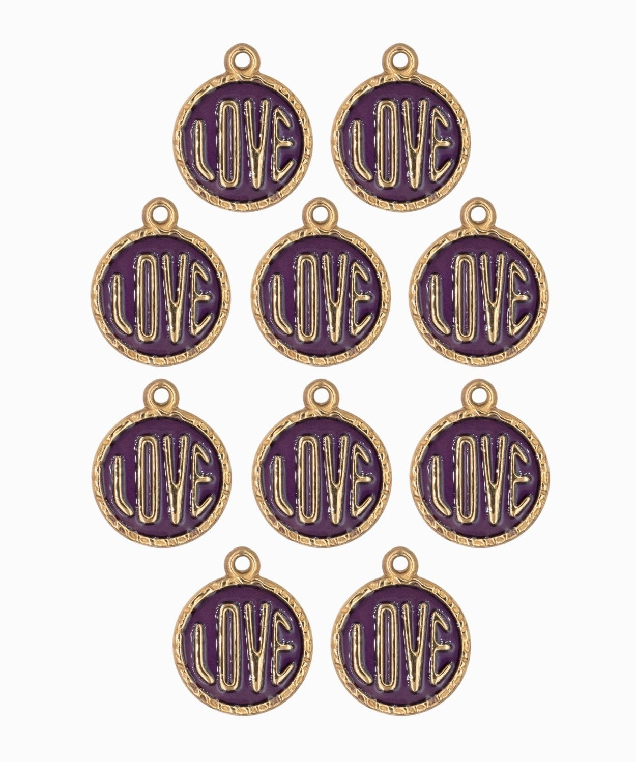 Pendentif médaille love 13mm