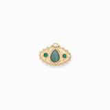 Pendentif médaille oeil strass 13.5x21mm