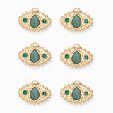 Pendentif médaille oeil strass 13.5x21mm