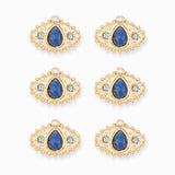Pendentif médaille oeil strass 13.5x21mm