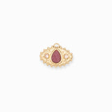 Pendentif médaille oeil strass 13.5x21mm