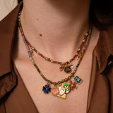 Pendentif médaille papillon 12.5x9.5mm - Doré