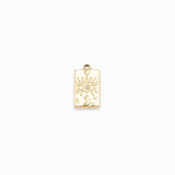 Pendentif médaille rectangle 22x13mm