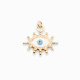 Pendentif oeil bleu 18x18mm