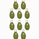 Pendentif olive strass 13x8mm